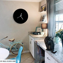 Silent black modern clock My Wall Clock