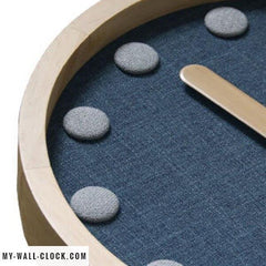 Small clock Wood and Fabric My Wall Clock