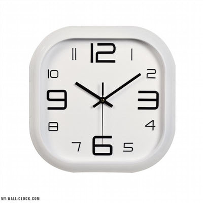 Square white modern clock My Wall Clock