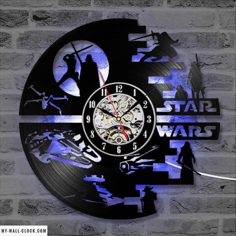  KingLive Starwar Vinyl Wall Clock Epic Space Wars