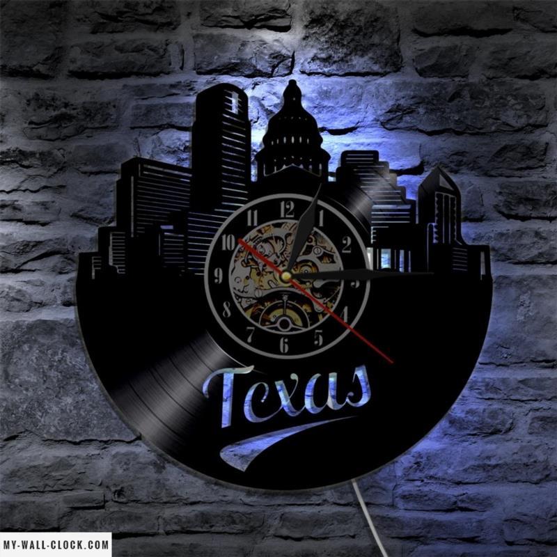 Texas Vinyl Clock My Wall Clock