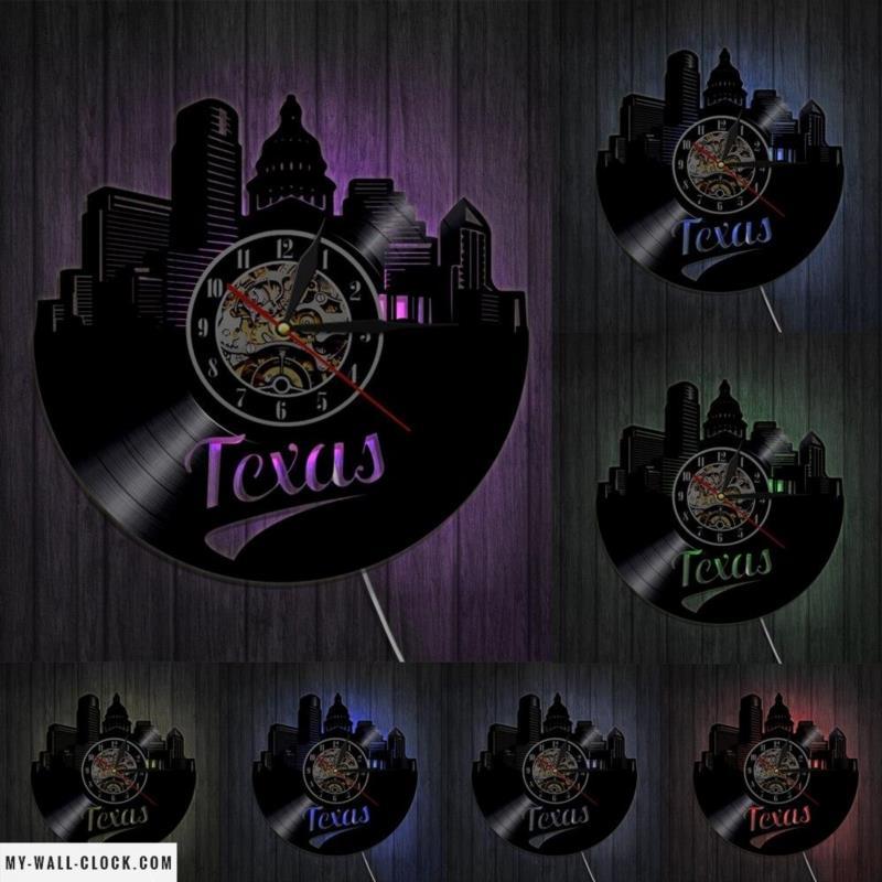 Texas Vinyl Clock My Wall Clock