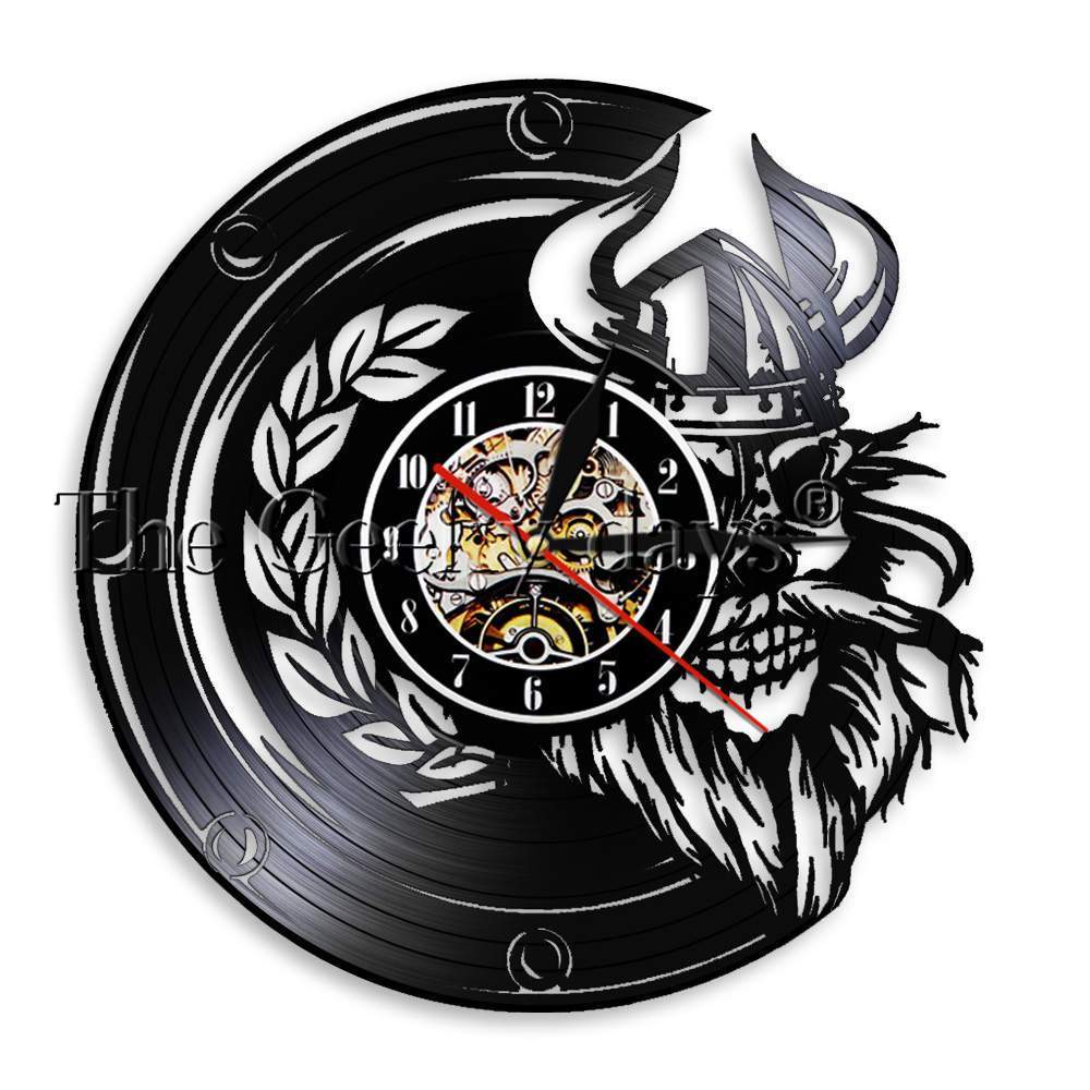 Viking Skull LED Clock My Wall Clock