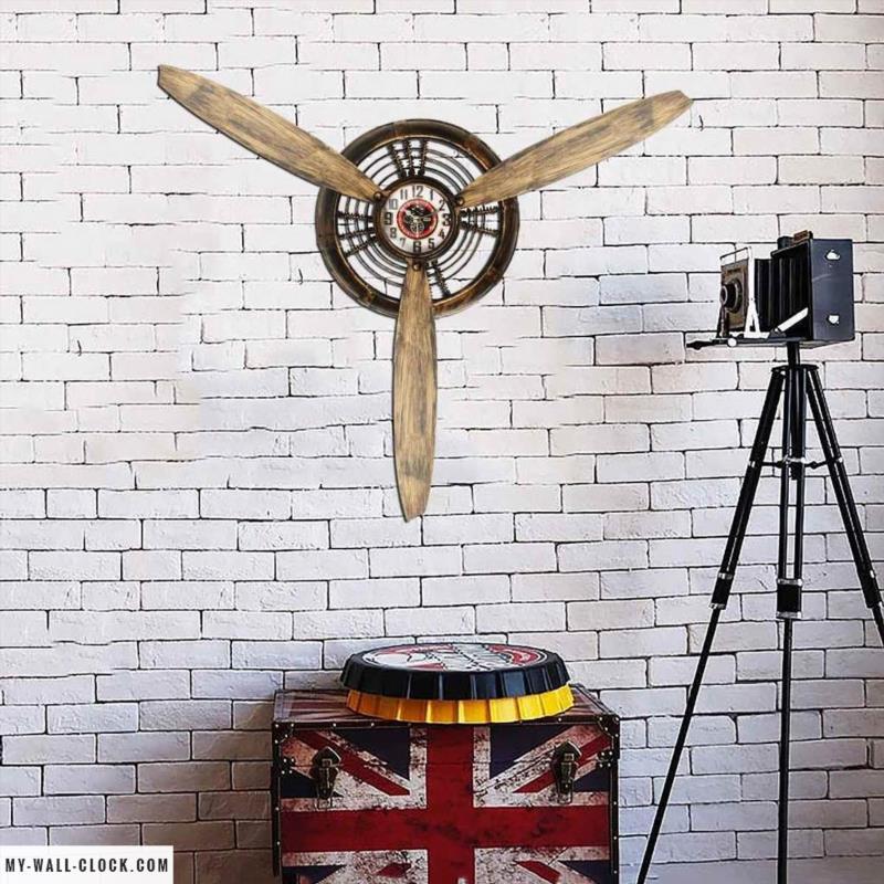 Vintage Clock Aircraft Propellers My Wall Clock
