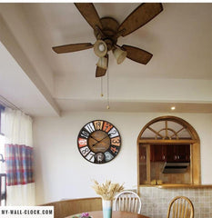 Vintage Clock Colored Wood My Wall Clock