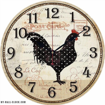 Vintage Clock French Rooster My Wall Clock