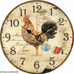 Vintage Clock French Rooster My Wall Clock