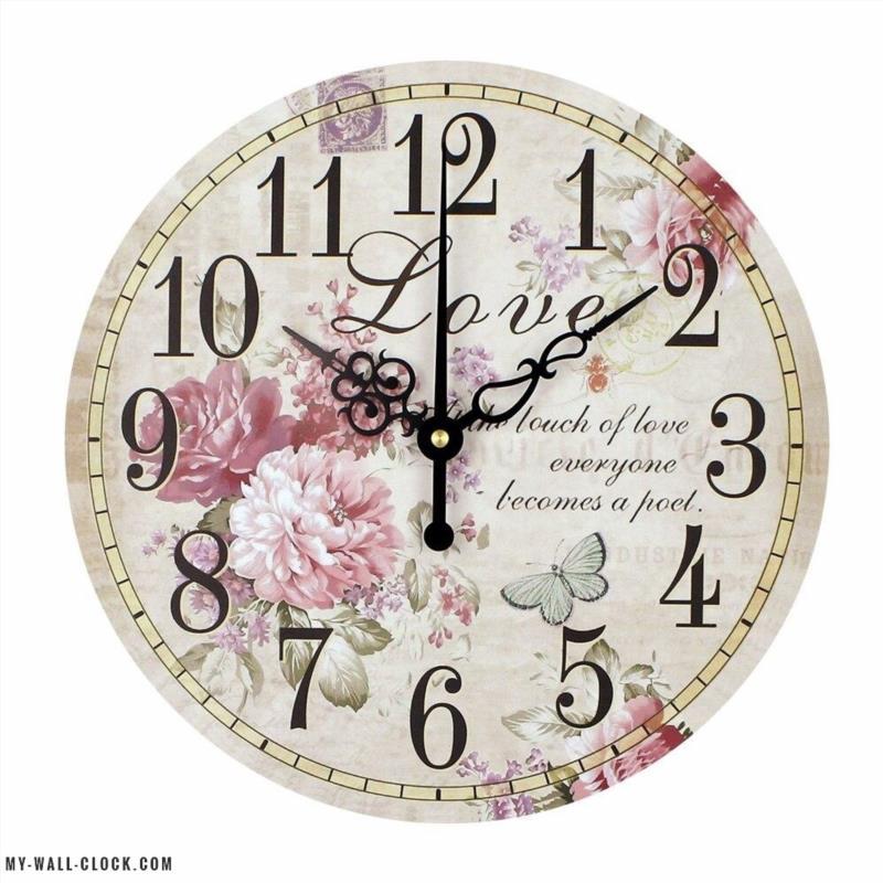Vintage Flower Wall Clock My Wall Clock