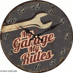 Vintage Clock My Garage My Wall Clock
