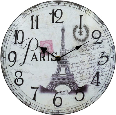 Vintage Eiffel Tower Clock My Wall Clock