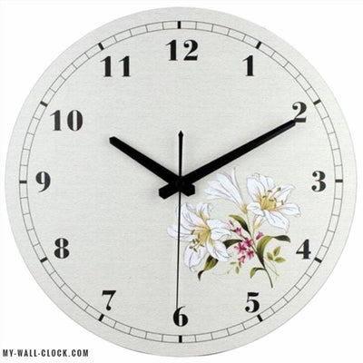 Vintage Orchid Flower Clock My Wall Clock