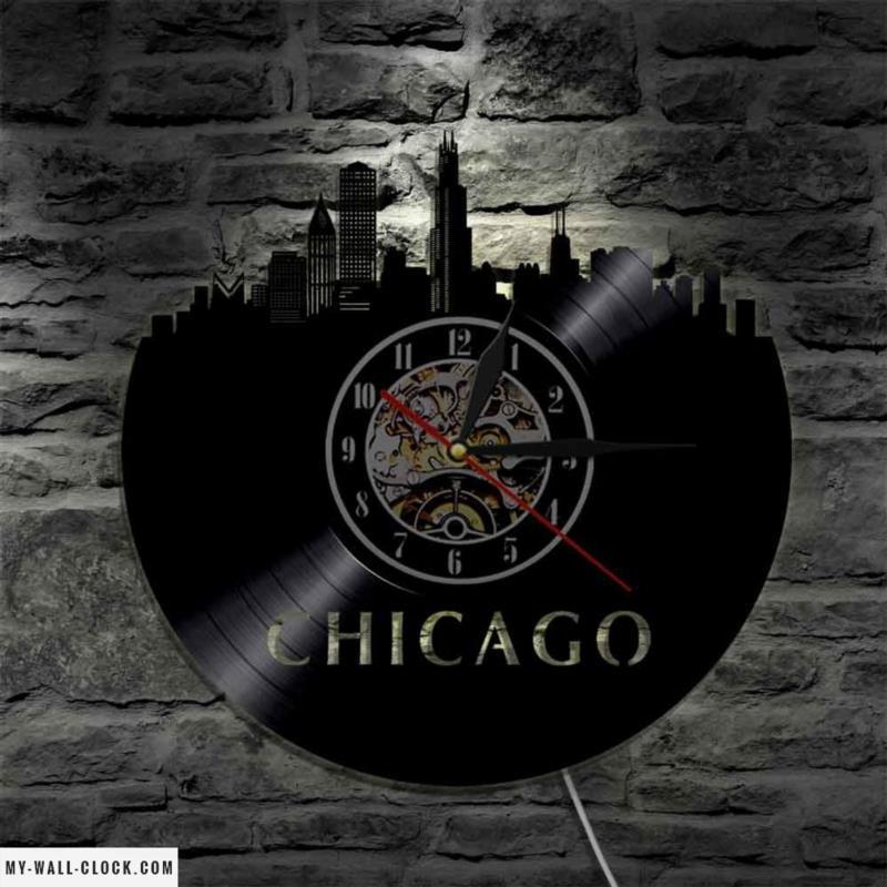 Vinyl Clock Chicago My Wall Clock