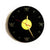 Vinyl Clock Gold Skull My Wall Clock