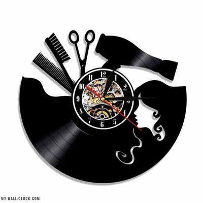 Vinyl Clock Hairdressing Salon My Wall Clock