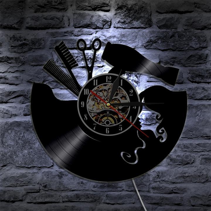 Vinyl Clock Hairdressing Salon My Wall Clock