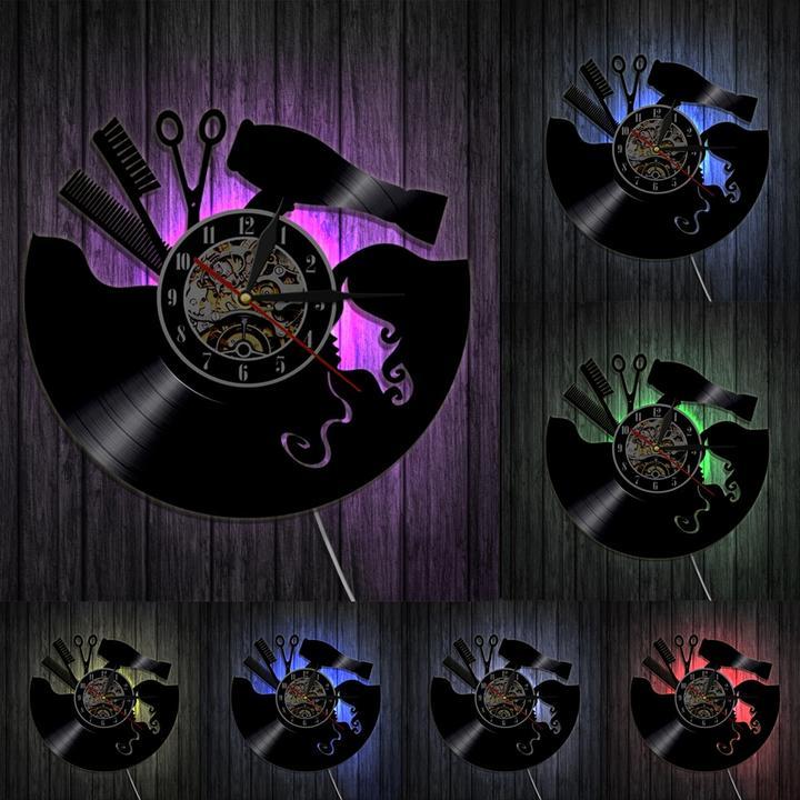 Vinyl Clock Hairdressing Salon My Wall Clock