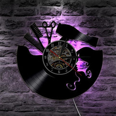 Vinyl Clock Hairdressing Salon My Wall Clock