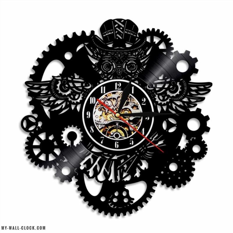 Steampunk Clock Moving Gears