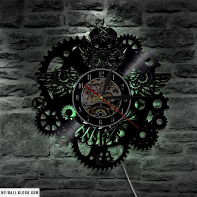 Vinyl Clock Nice Steampunk Owl My Wall Clock