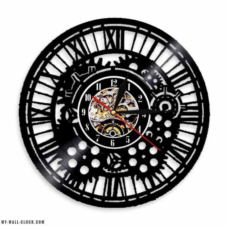 vinyl-clock-steampunk-gears-