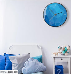 Blue Wall Clock: Modern Waterfall My Wall Clock