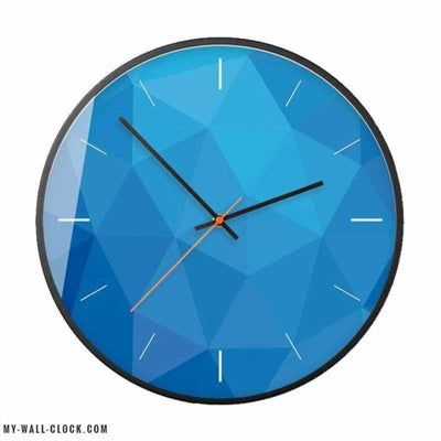 Blue Wall Clock: Modern Waterfall My Wall Clock