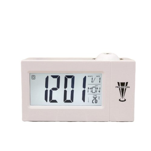 White 3 in 1 Projection Alarm Clock