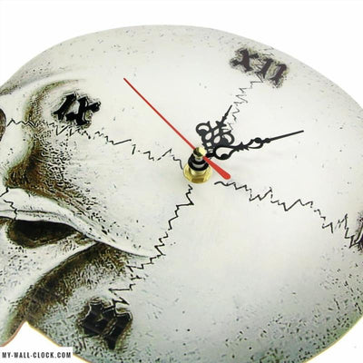 White Skull Frameless Clock My Wall Clock