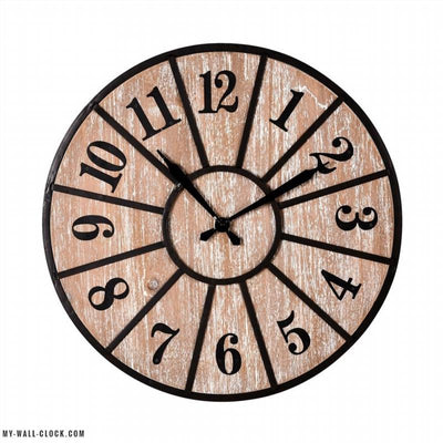 Wood and Metal Clock Giant Trend My Wall Clock