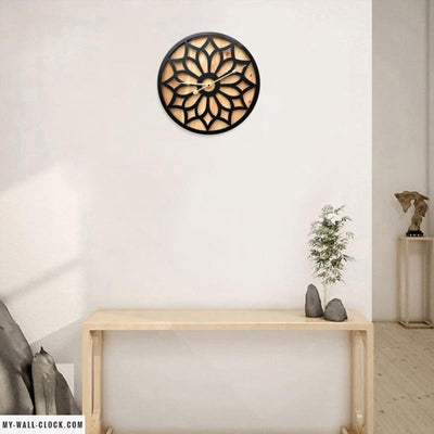 Wood and Metal Scandinavian Style Clock My Wall Clock