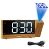 Wood Style Alarm Clock Projection Radio My Wall Clock