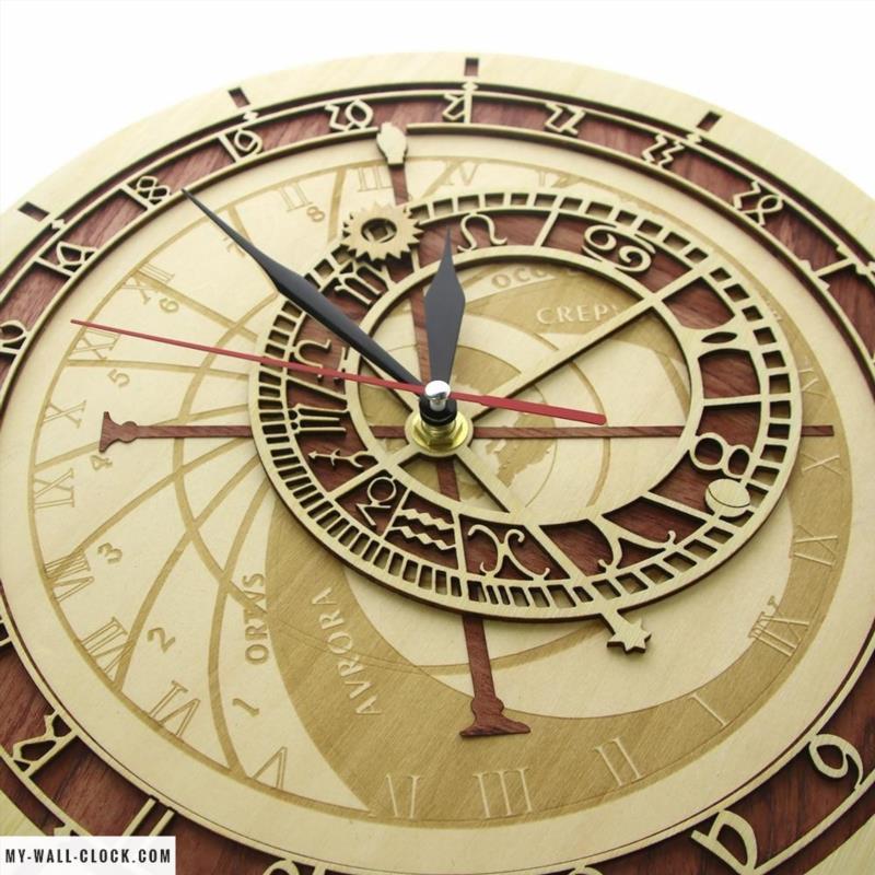 Wooden Astronomical Clock My Wall Clock