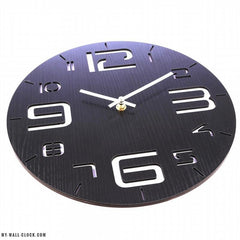Wooden Clock Black hollowed out My Wall Clock