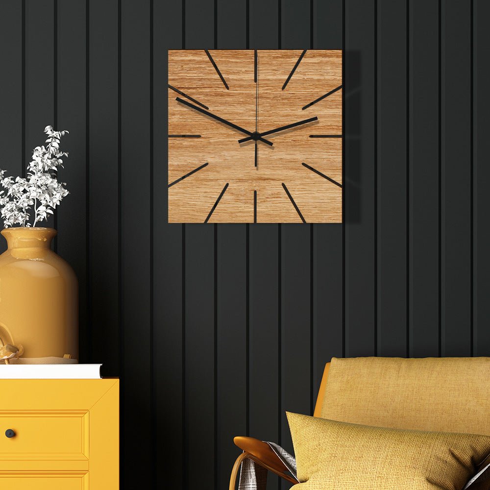 Wooden Clock Elegant Square My Wall Clock