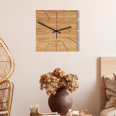Wooden Clock Elegant Square My Wall Clock