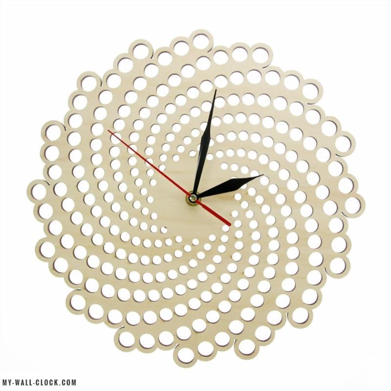 Wooden Clock Infinite Spirals My Wall Clock