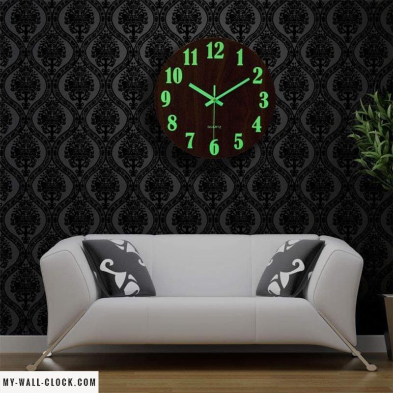 Wooden Wall Clock Luminous Numbers My Wall Clock