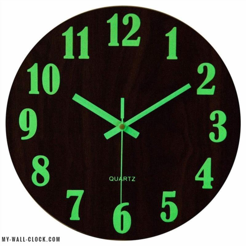 Wooden Clock Luminous Numerals My Wall Clock