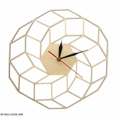 Wooden Clock Swirl Shape My Wall Clock
