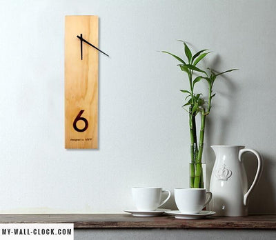 Wooden Clock Vertical Board My Wall Clock
