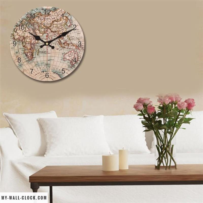 World Clock Vintage Representation My Wall Clock
