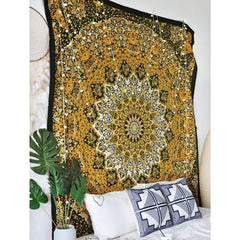Yellow Indian Cotton Hanging My Wall Clock