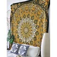 Yellow Indian Cotton Hanging My Wall Clock