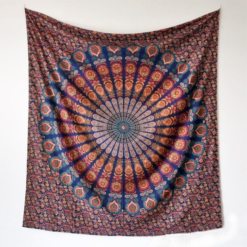 Zen Indian Pink Mandala Tapestry My Wall Clock