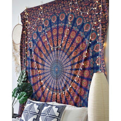 Zen Indian Pink Mandala Tapestry My Wall Clock