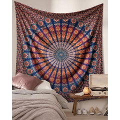 Zen Indian Pink Mandala Tapestry My Wall Clock